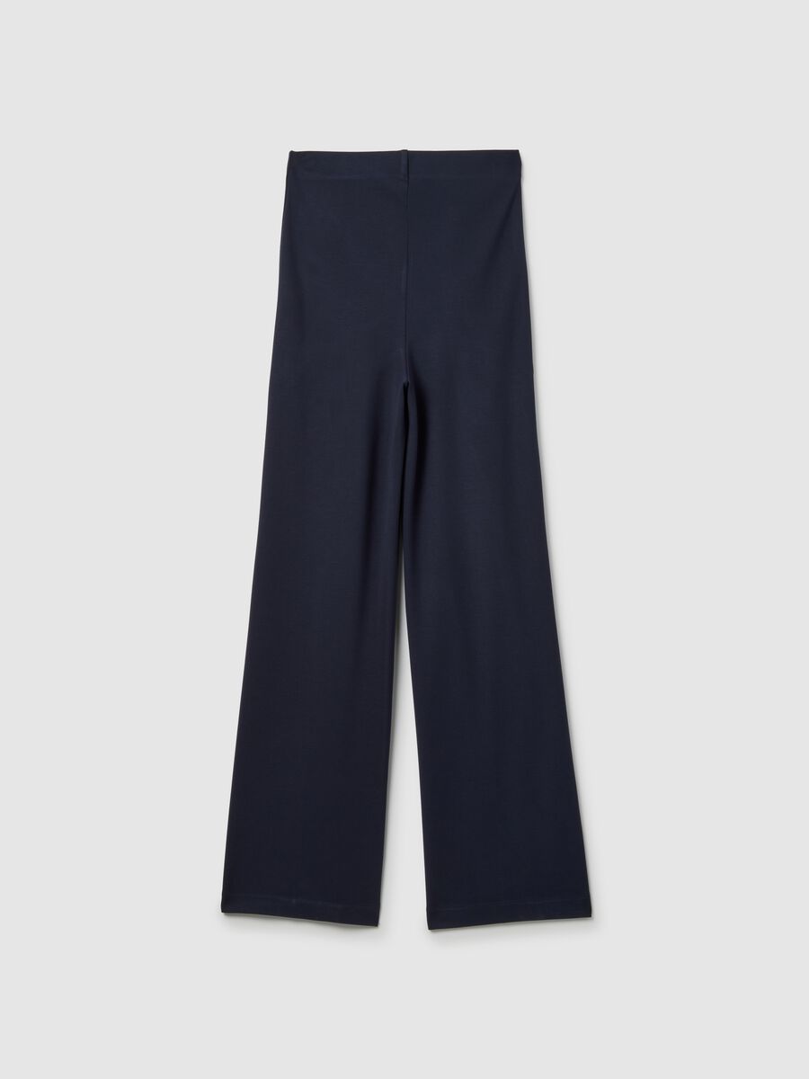 Pantaloni premaman elasticizzati ampi blu _4