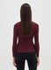 Burgundy High Neck Fitted Sweater_2