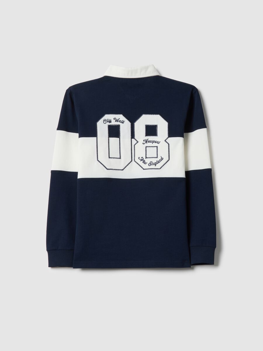 Maglia polo in puro cotone a righe multicolor da ragazzo regular fit_4