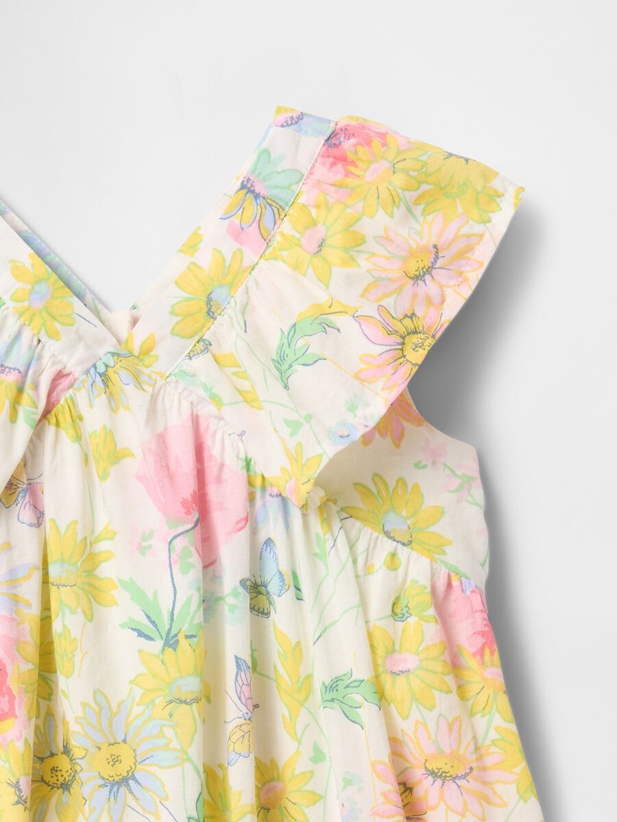 Gap Kids Multicolour Floral Cotton Pinafore Dress_2
