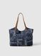 Multicolour pure cotton bag with handles and printed details_1