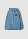 Blue cotton-blend hoodie_0