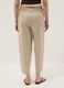 Beige stretch-cotton trousers with elasticated waistband_2