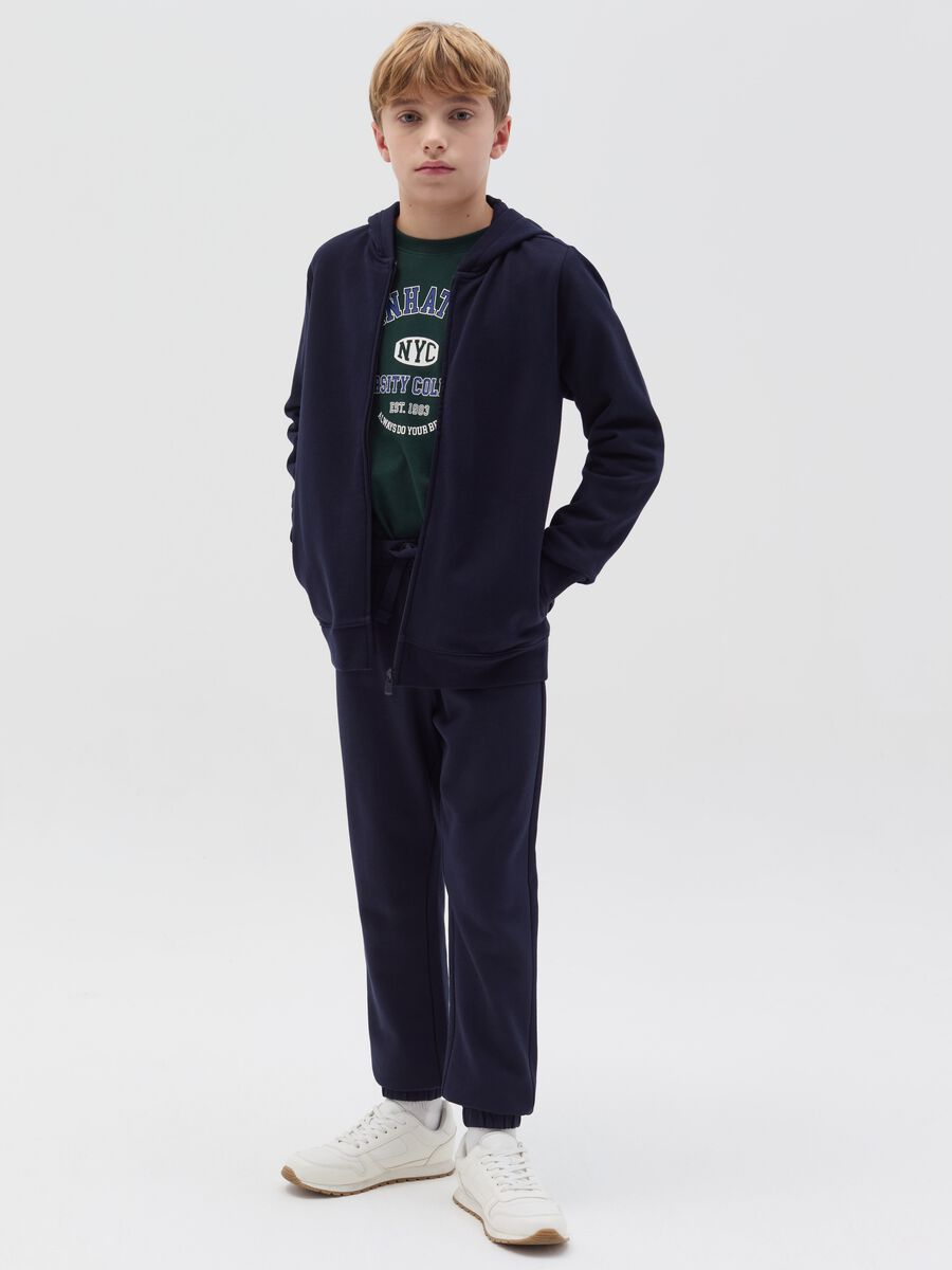 Joggers in felpa con coulisse_1