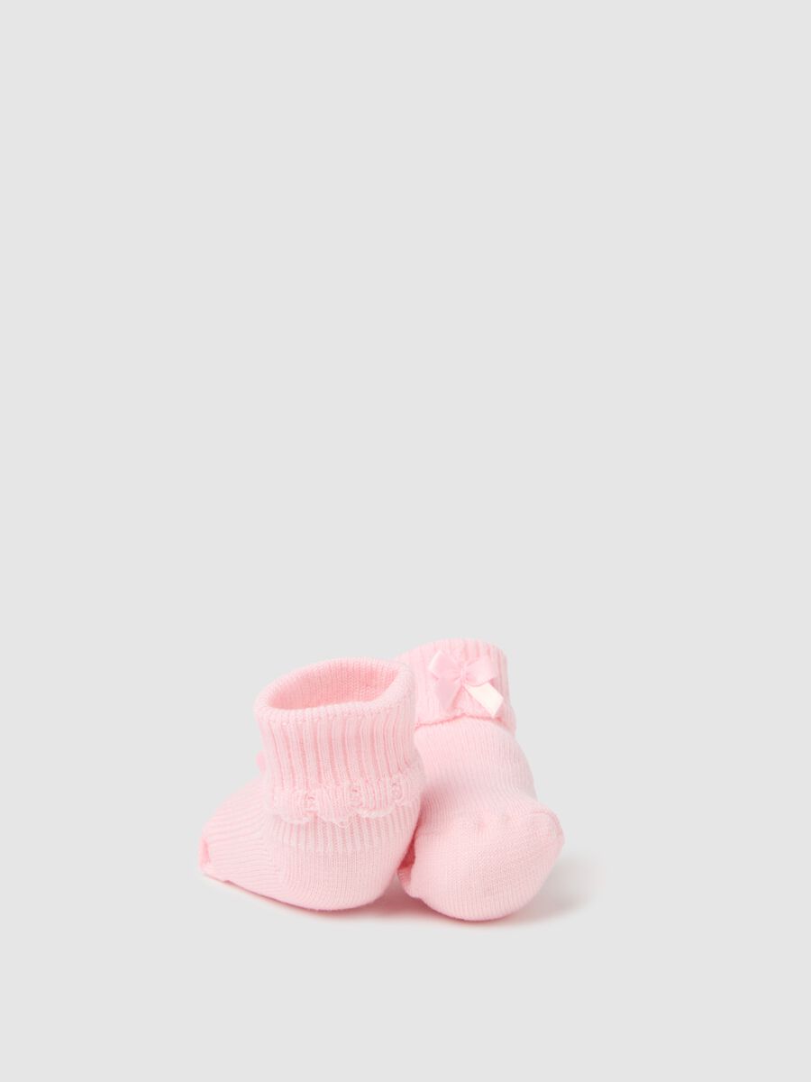 Knit shoes with bow_1