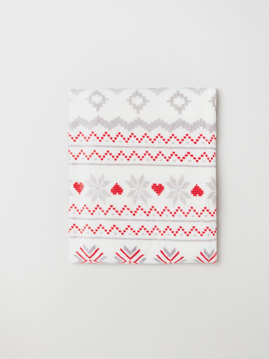 Plaid in pile con stampa all-over_0