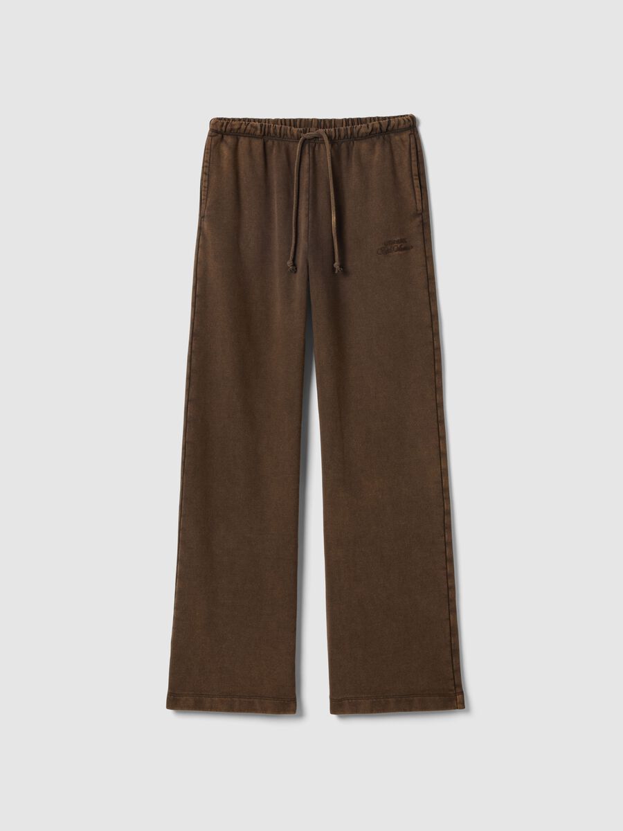 Brown jogger trousers in cotton blend regular fit_4