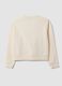 White cotton-blend crew-neck sweatshirt, regular fit_2