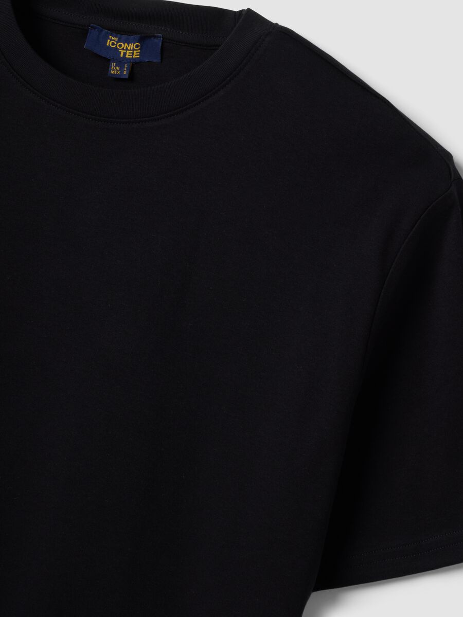Black pure cotton relaxed-fit short-sleeve T-shirt_6