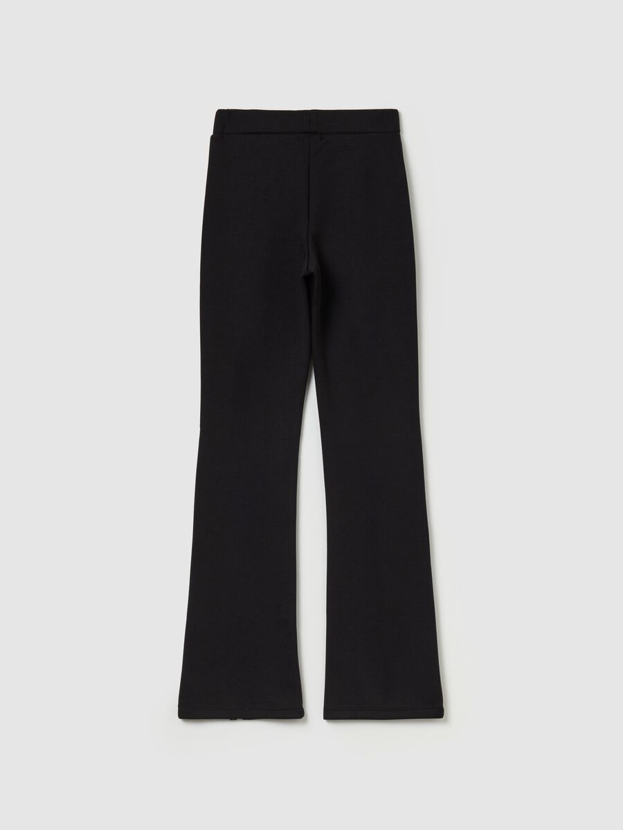 Flare-fit trousers with splits_4