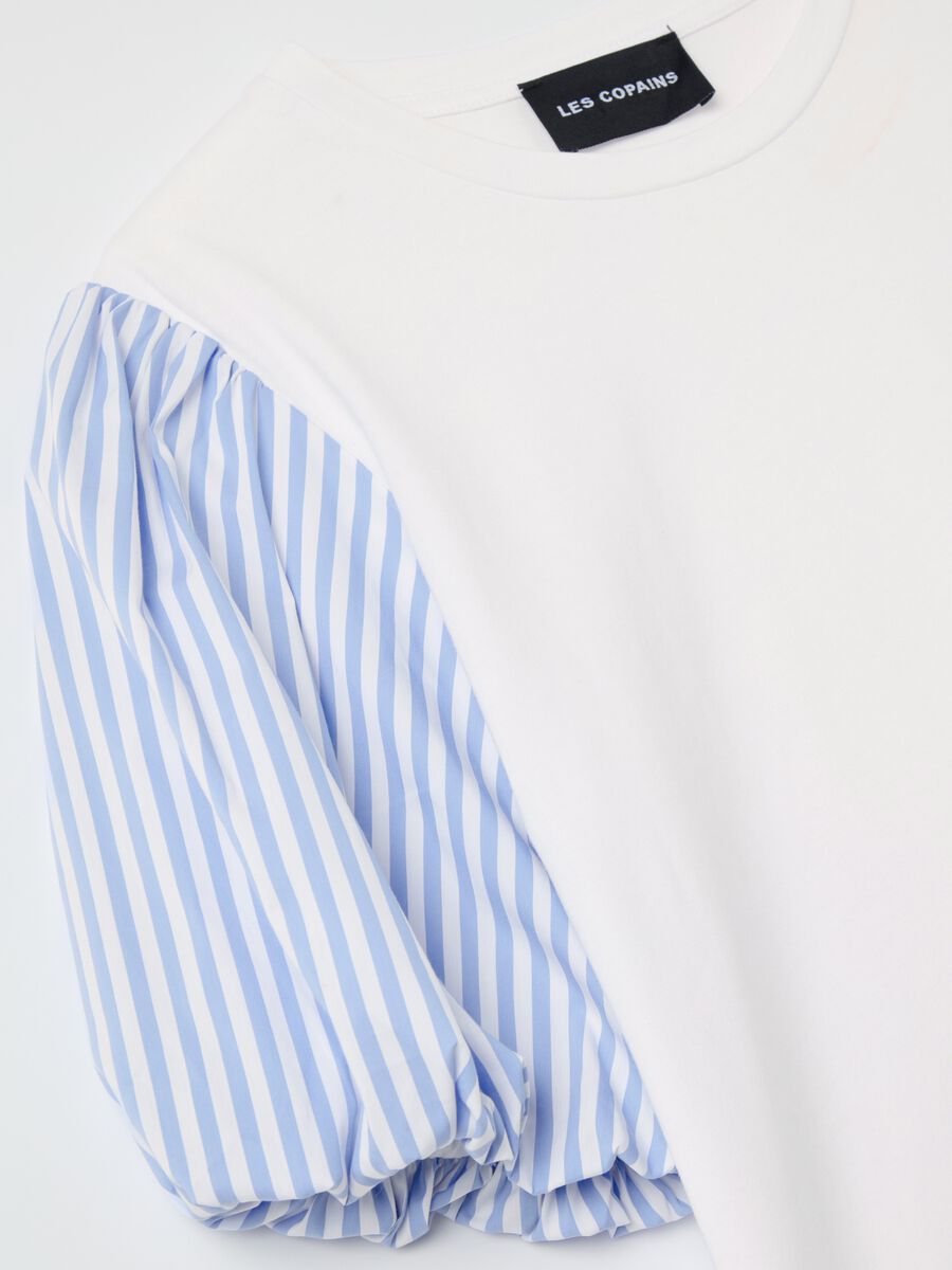 T-shirt with puff sleeves and stripes_5