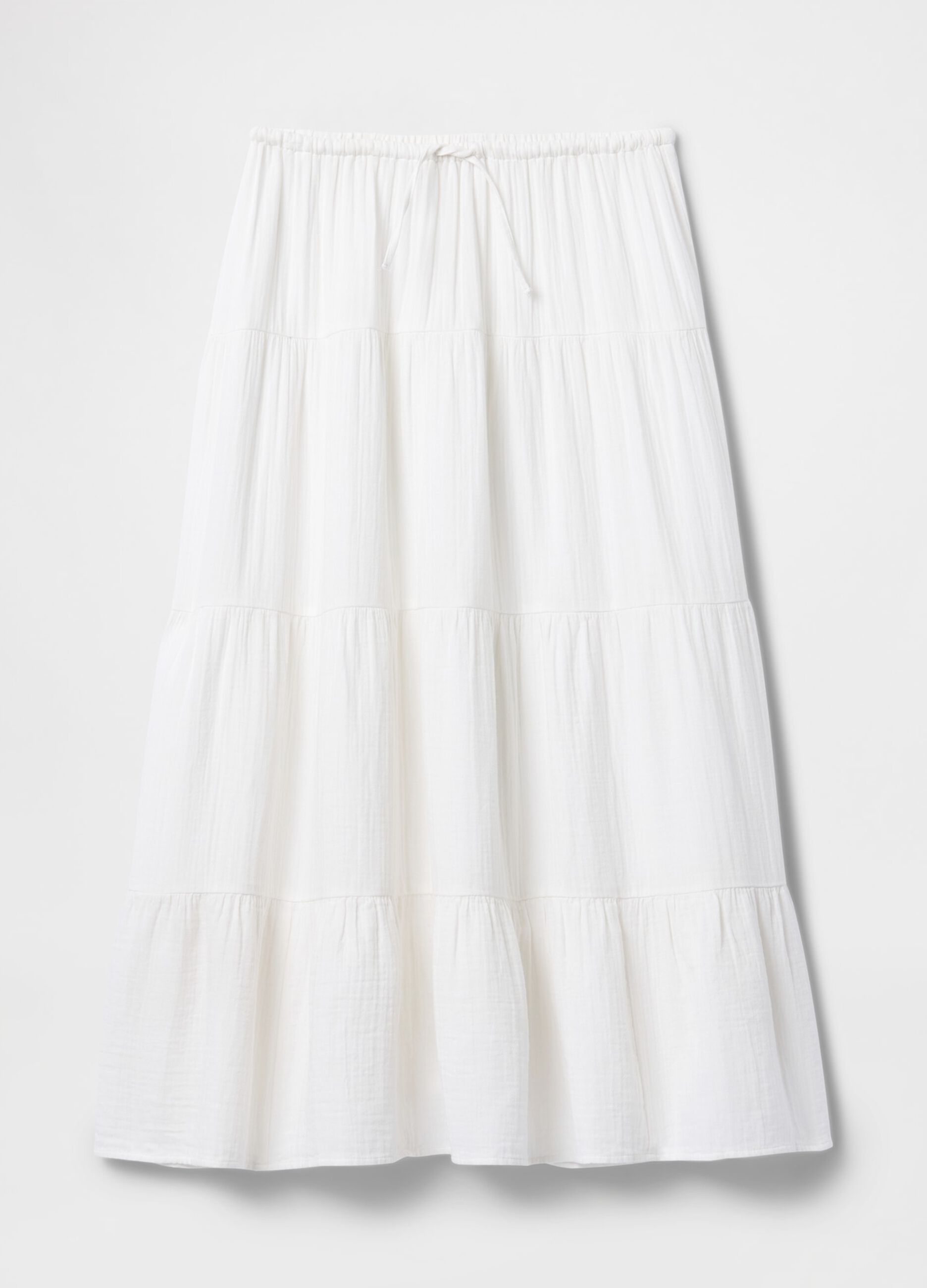 White set with top and tiered long skirt