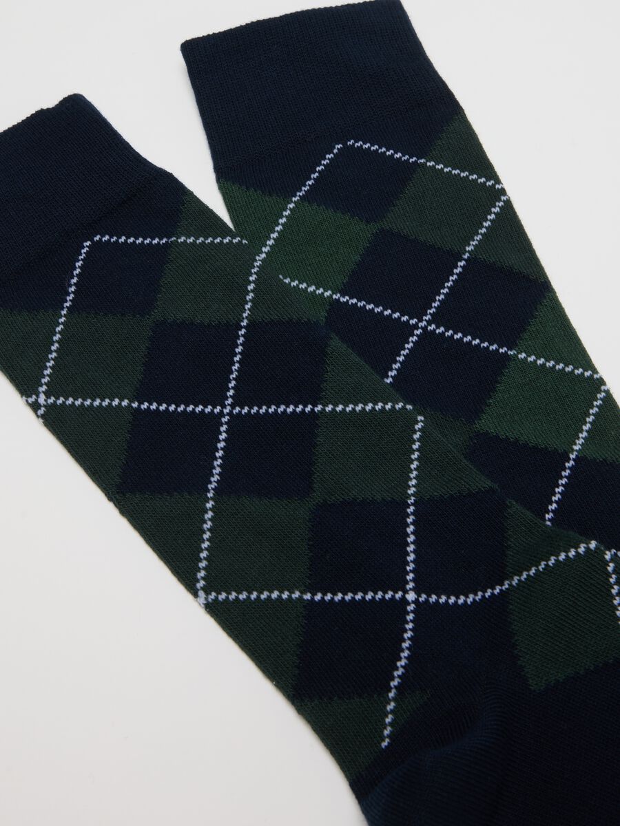 Multicolour Argyle Blue Sock Duo_1