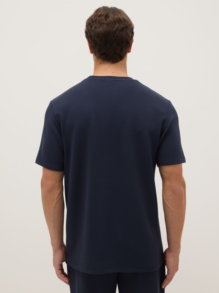 Blue viscose blend pyjama trousers regular fit_2