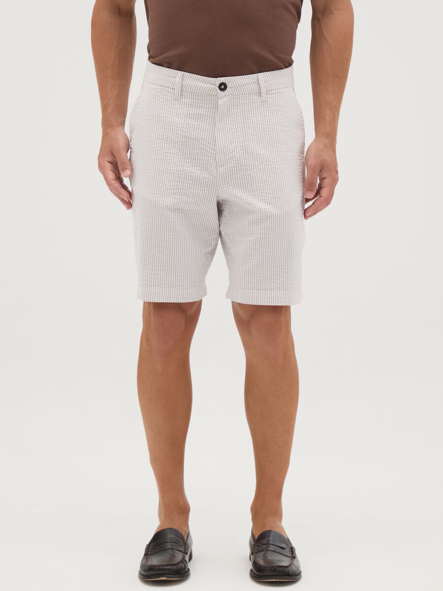 Bermuda da uomo in cotone elasticizzato multicolor regular fit_1
