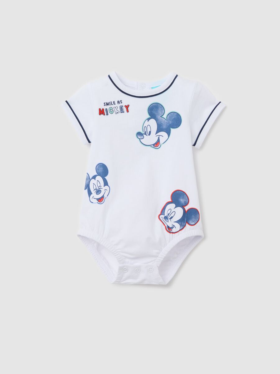 White bodysuit for newborn with Mickey Mouse print_0