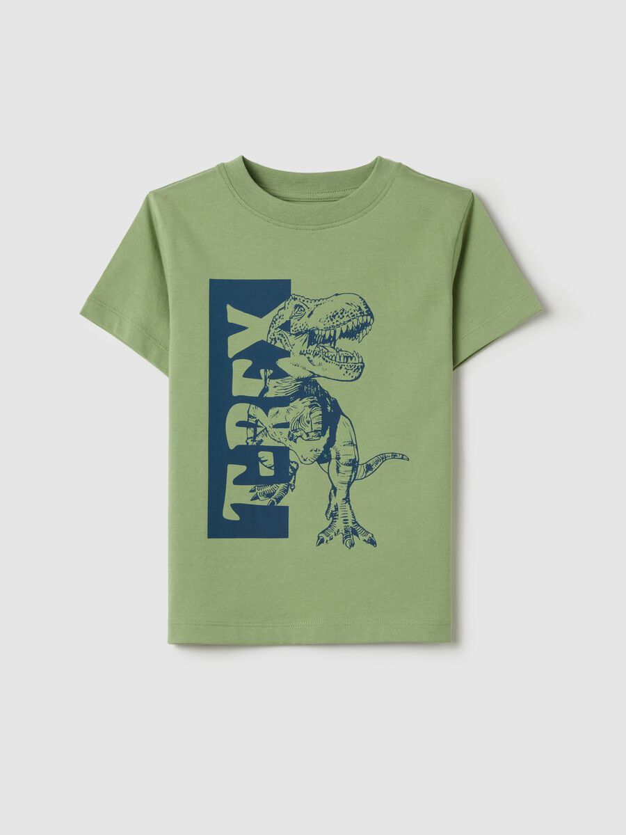 Cotton T-shirt with print_0