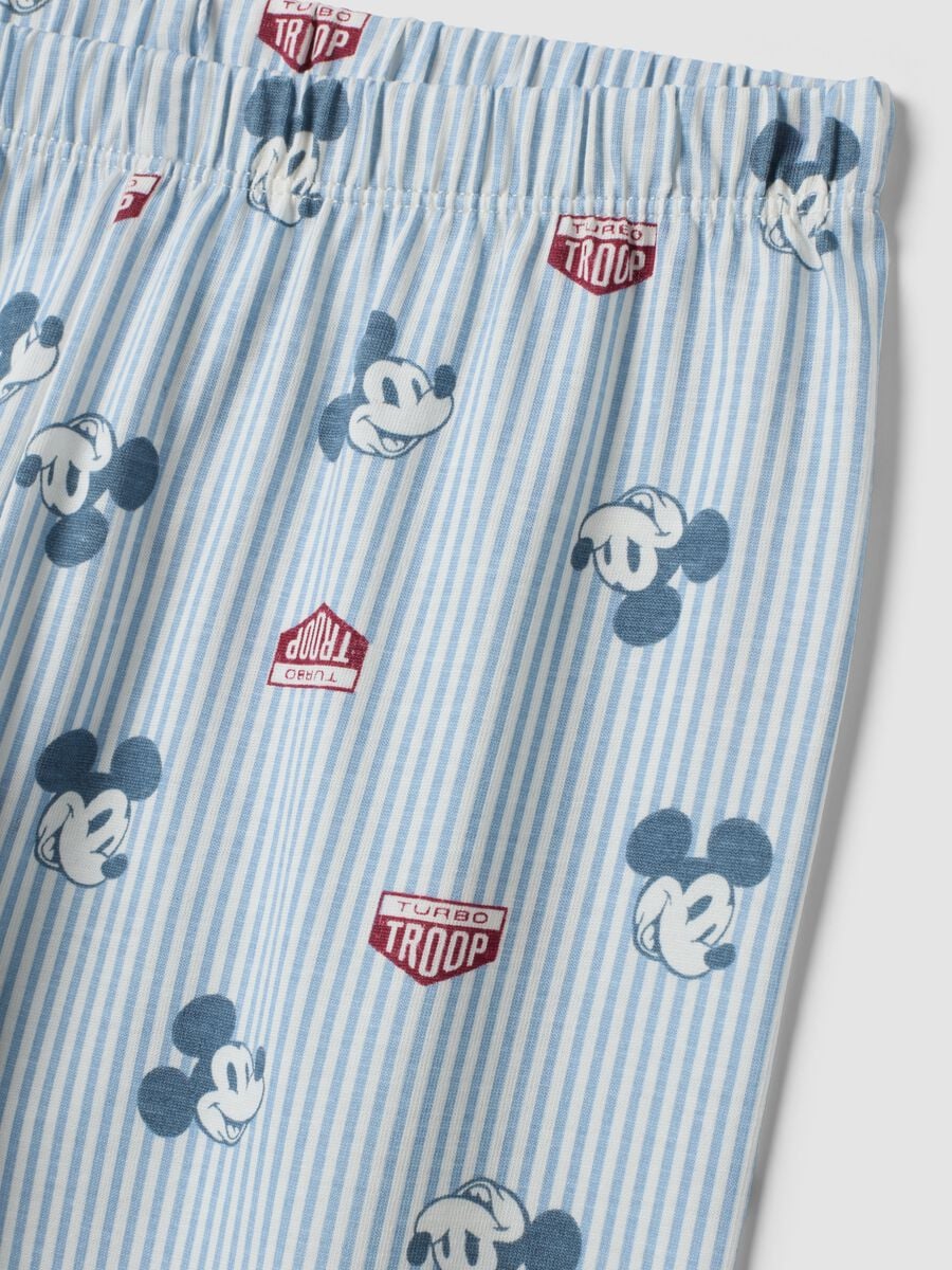 Red Mickey Mouse print organic cotton pyjamas for boys_3