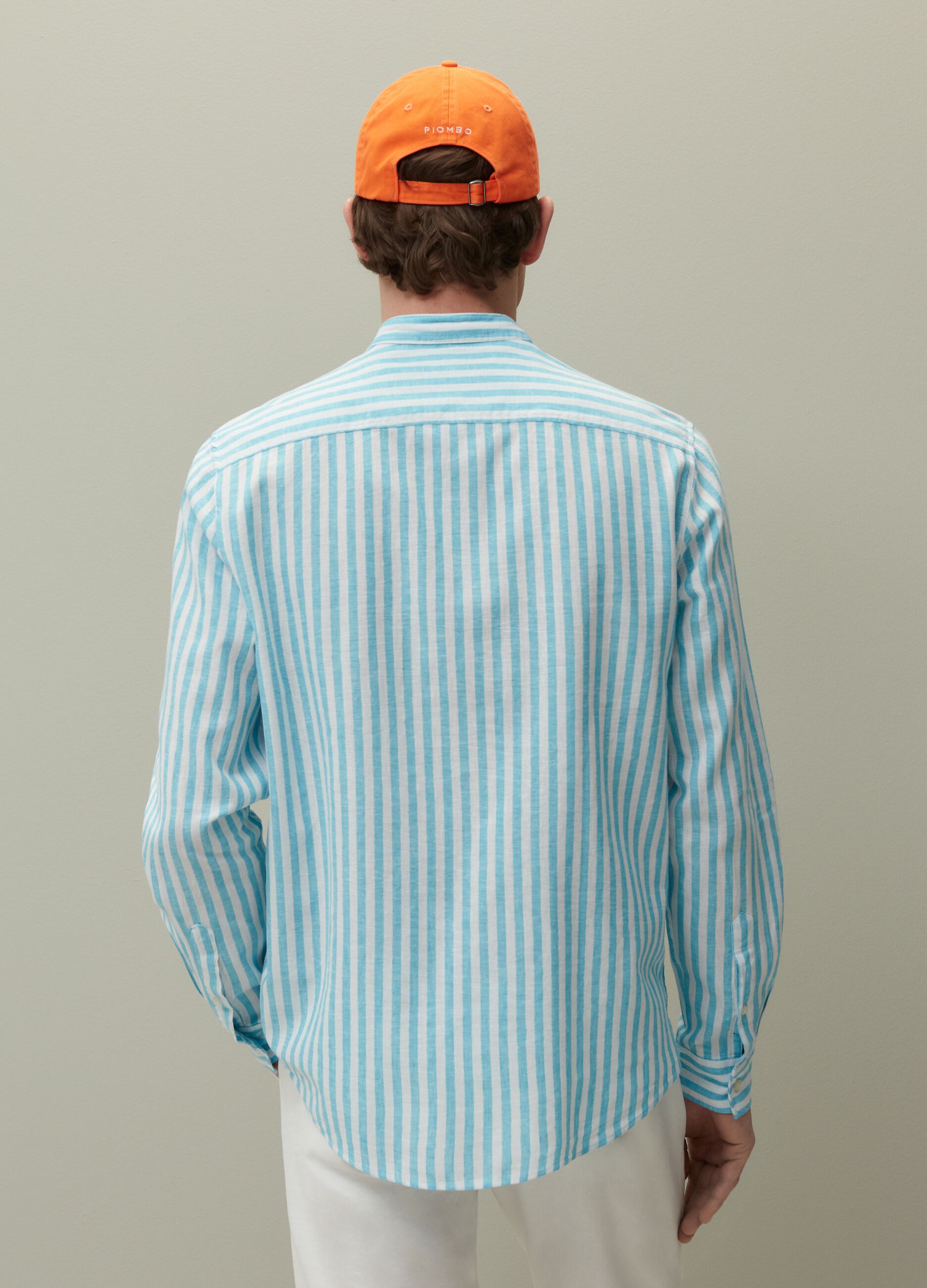 Camicia regular fit collo alla coreana_2