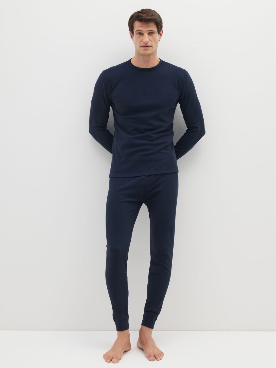 Blue long sleeve T-shirt regular fit_1