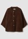 Dark brown regular-fit coat with buttons_0