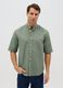 Men&rsquo;s green cotton and linen over-fit shirt_0