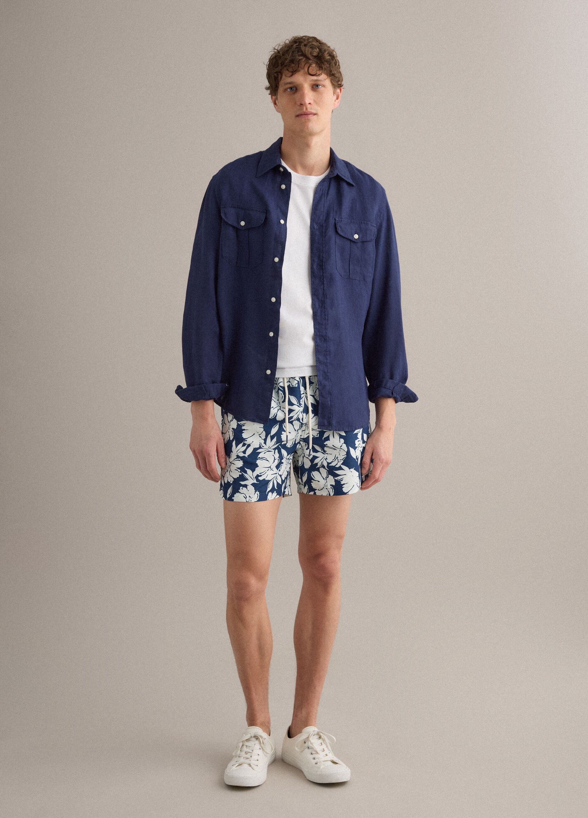 Multicolour floral print swim shorts