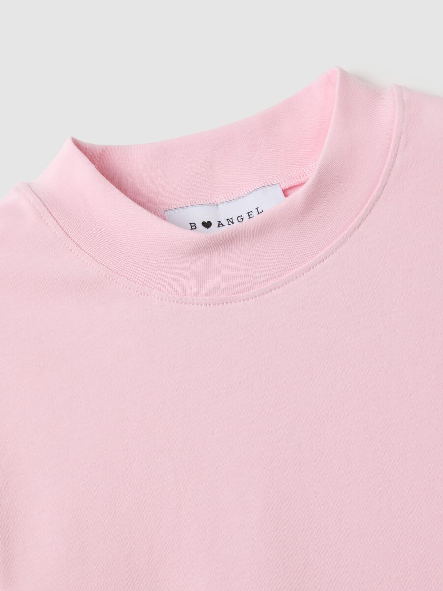 Slim fit pink stretch cotton T-shirt_5