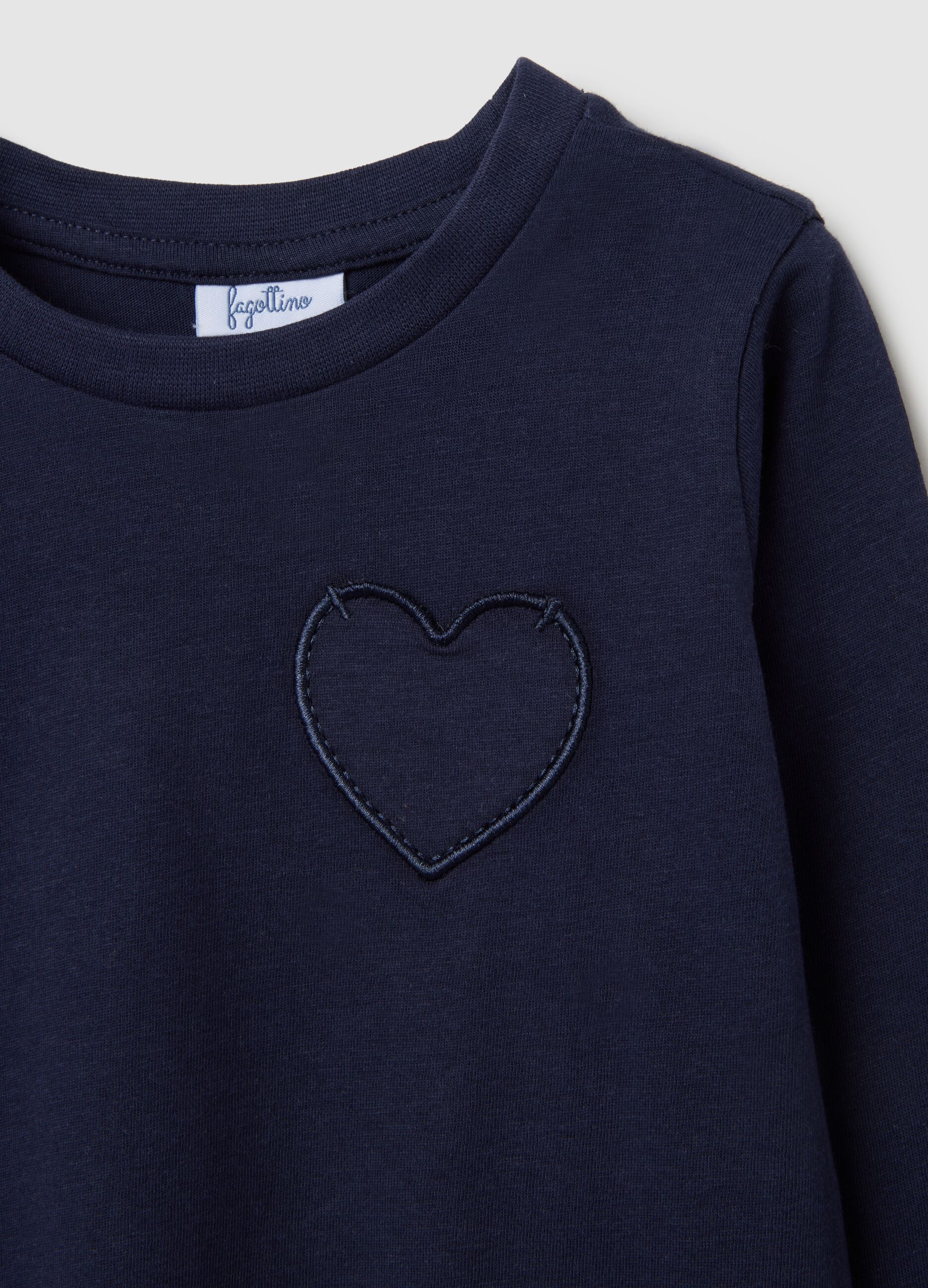 White Long Sleeve Cotton T-Shirt