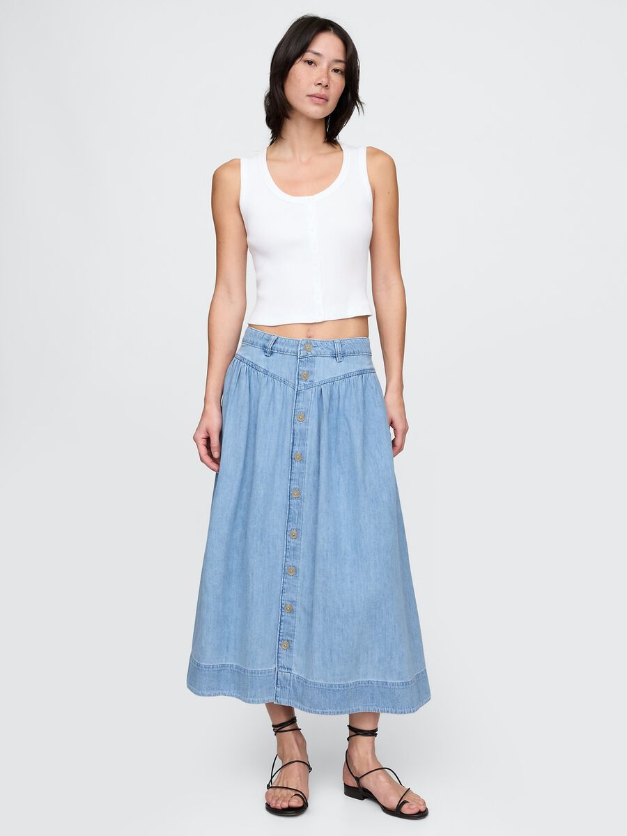 Gonna lunga in denim_0