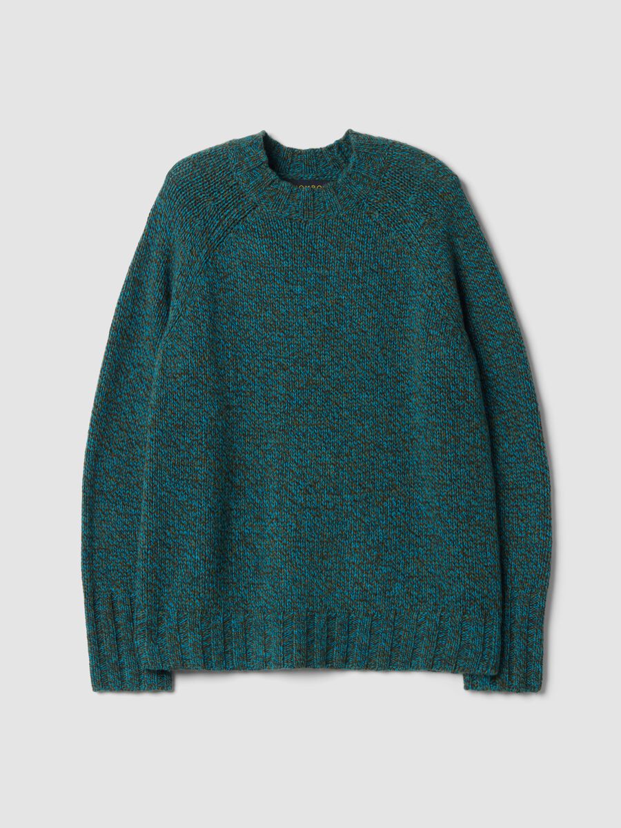 Green wool-blend crew-neck jumper_0