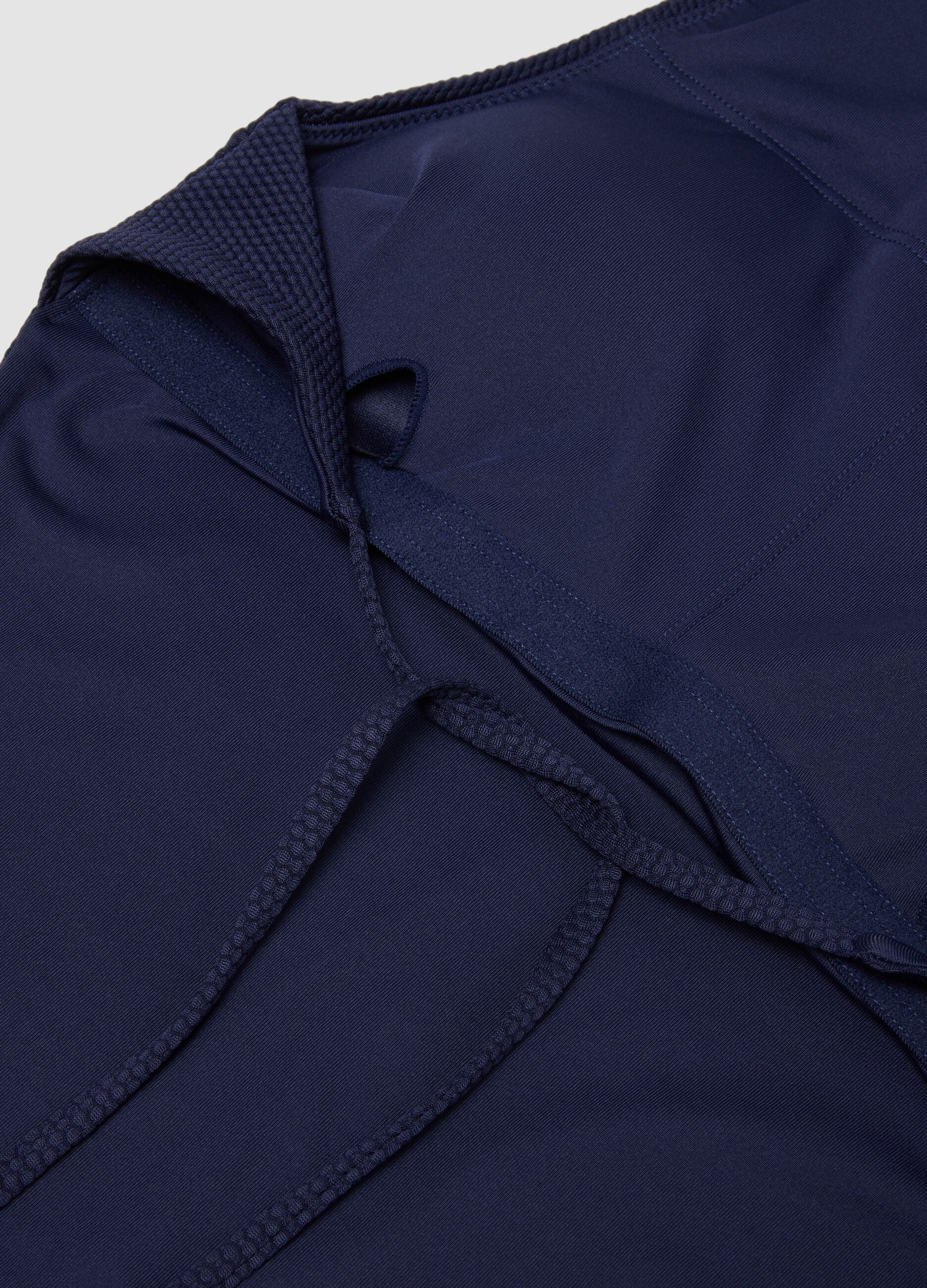 Costume intero blu in tessuto elasticizzato