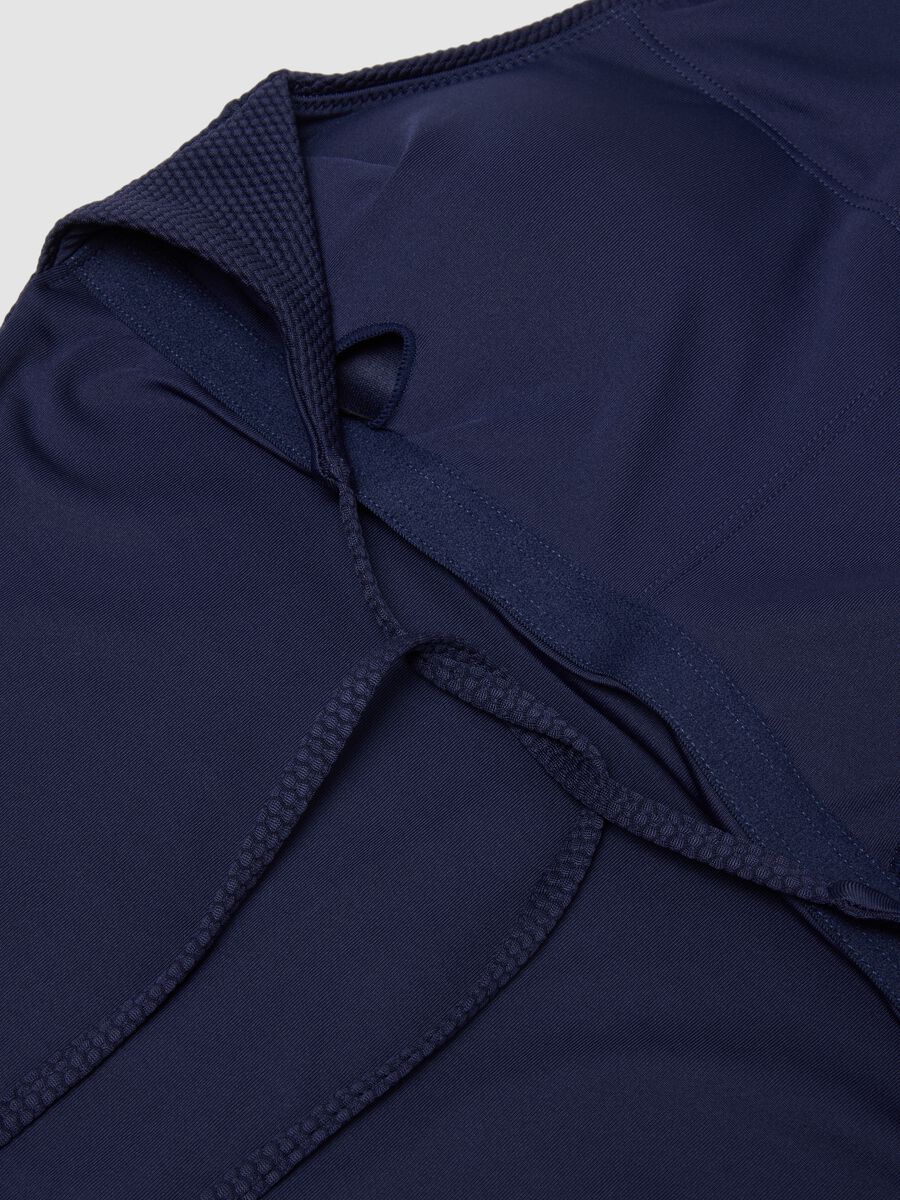 Costume intero blu in tessuto elasticizzato_1