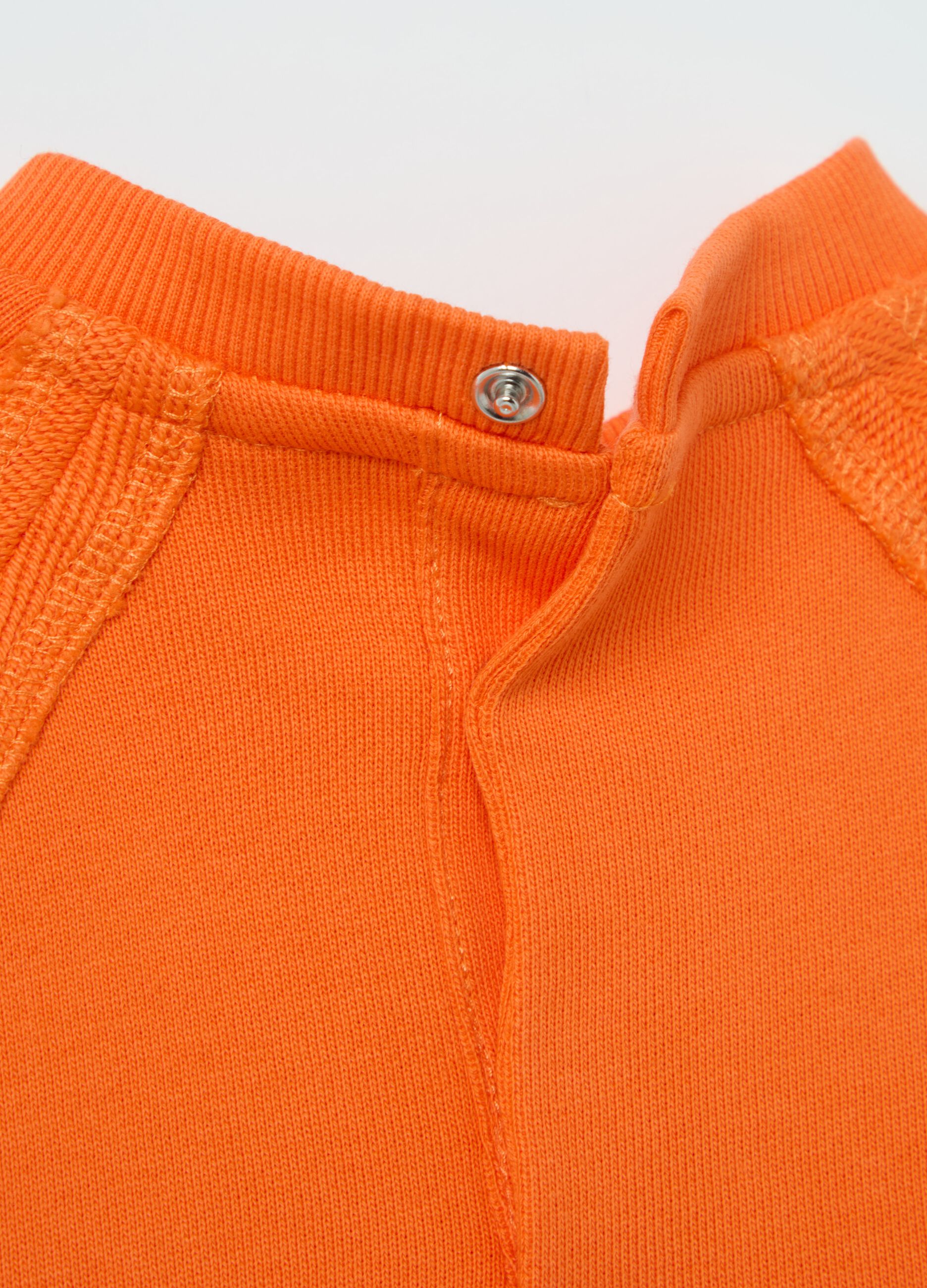 Cotton sweatshirt with skater crocodile patch