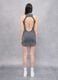 Backless Vintage Grey Mini Dress _3