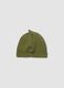Green pure cotton knitted hat with turn-up brim_2