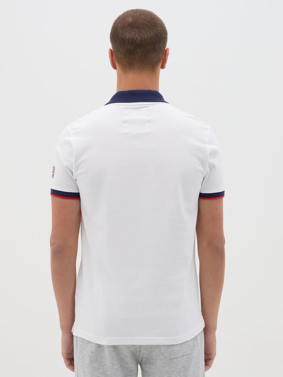 White Short Sleeve Cotton Polo Lonsdale_3