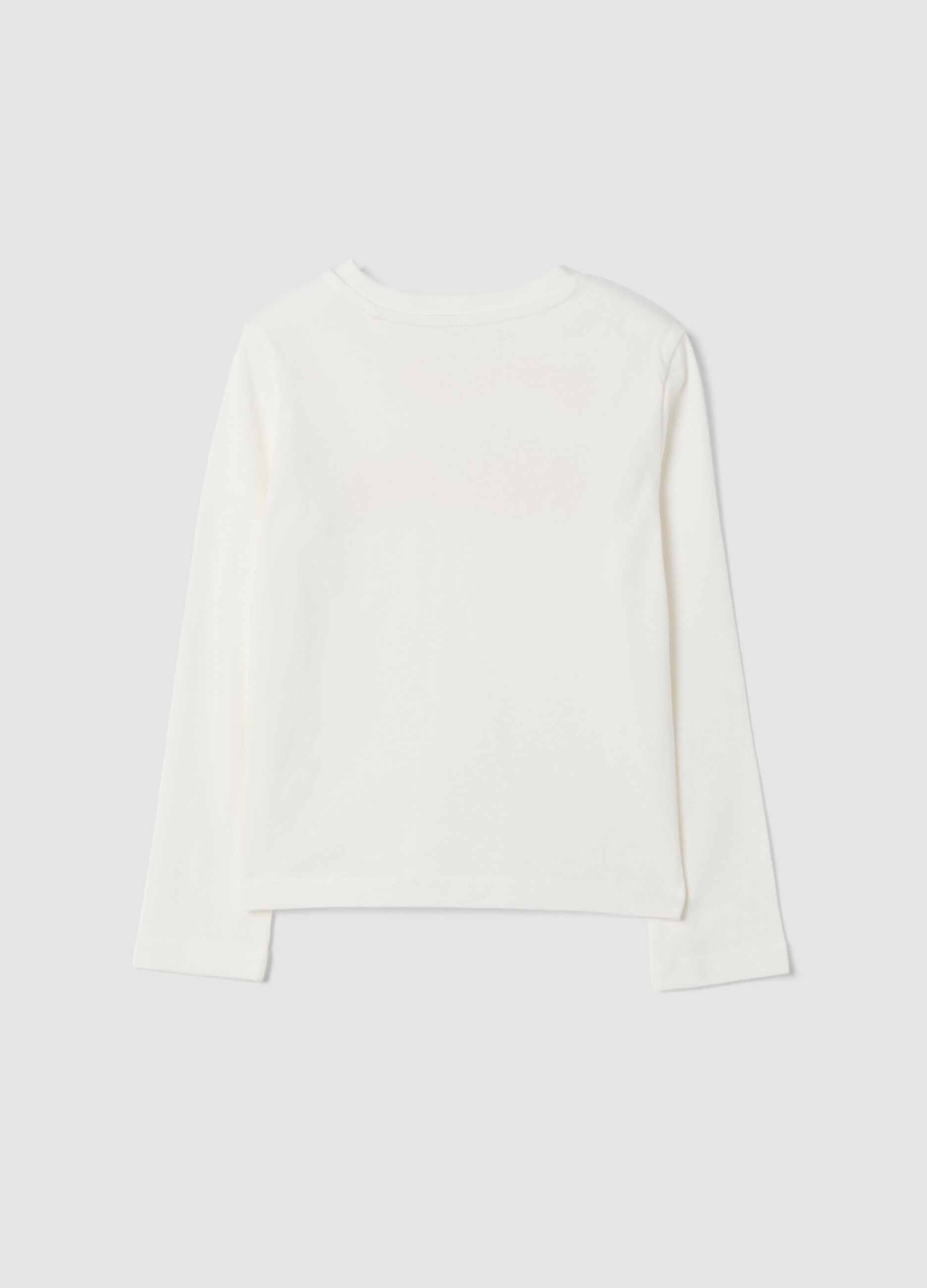 White organic cotton crew-neck T-shirt