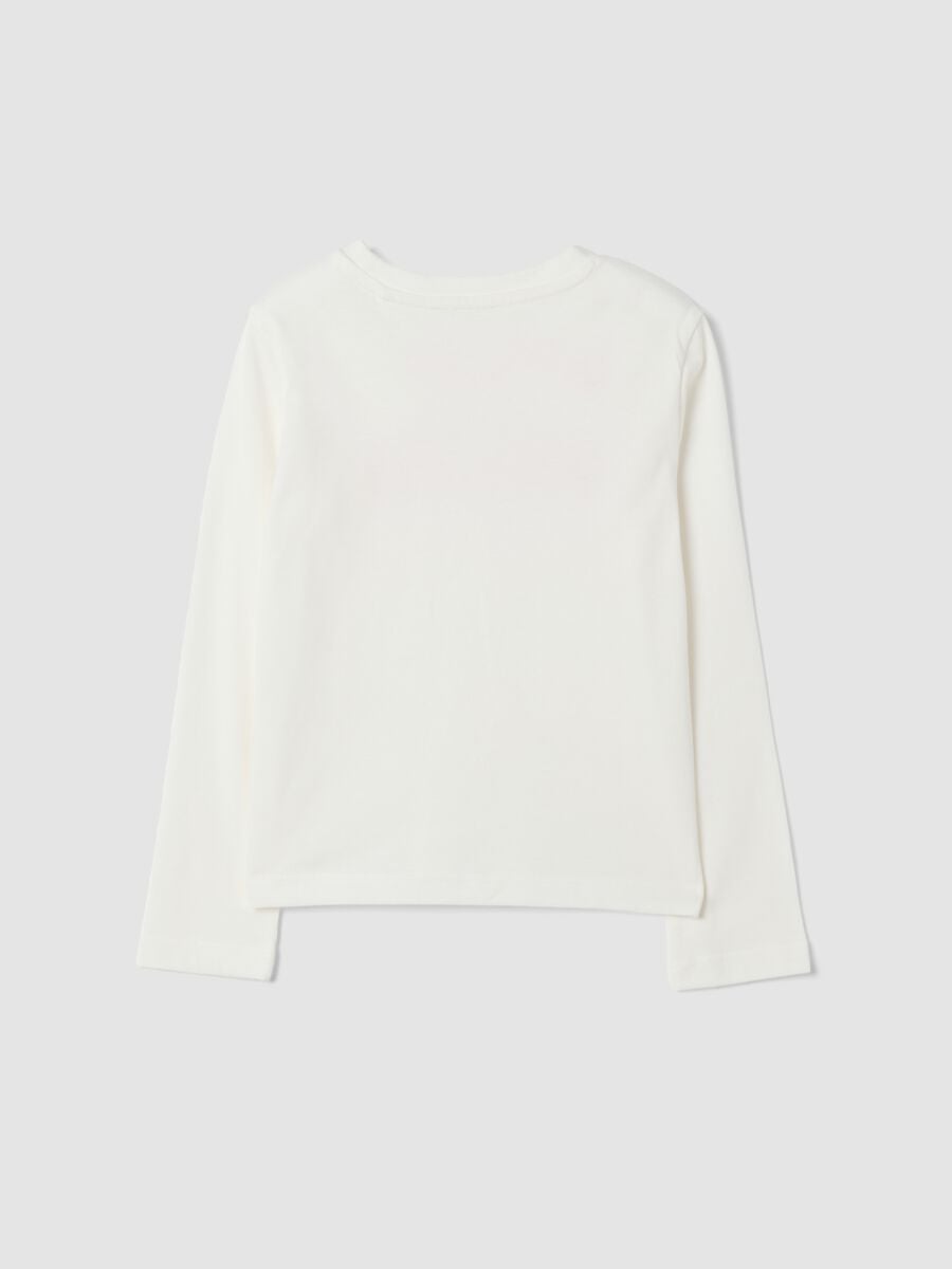 T-shirt bianca in puro cotone organico con girocollo_1