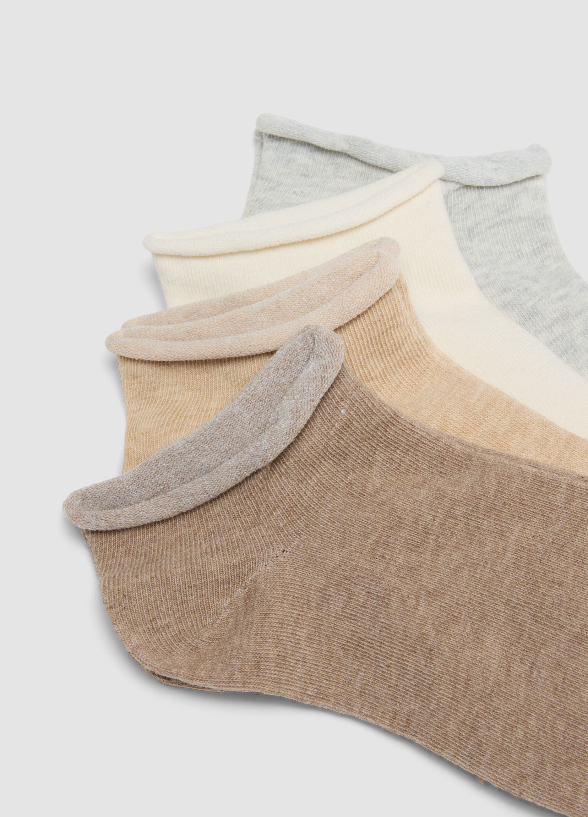 Pack of seven multicoloured socks in stretch organic cotton