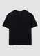 Black oversized pure cotton short-sleeve T-shirt_3