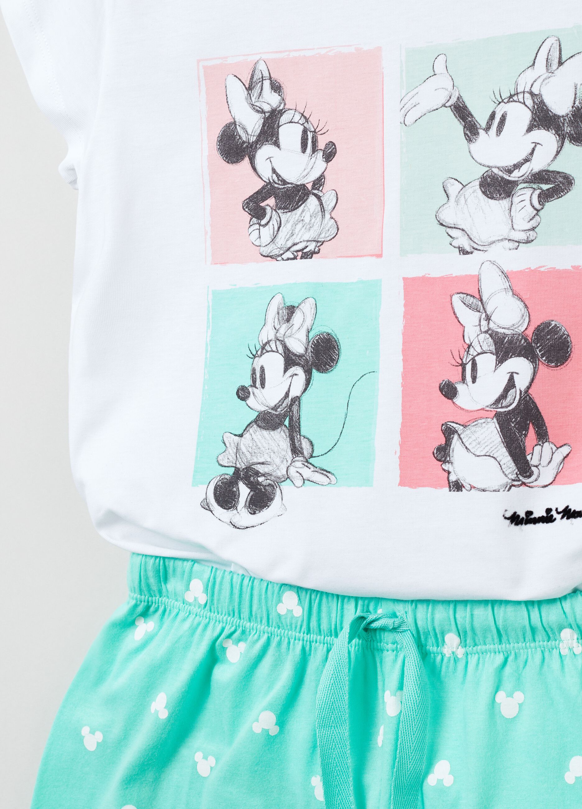 Short pyjamas with Disney Minnie Mouse print