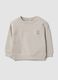 Grey oversized crew-neck sweatshirt in pure organic cotton for boys_0