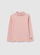 Girls' pink stretch cotton t-shirt_0