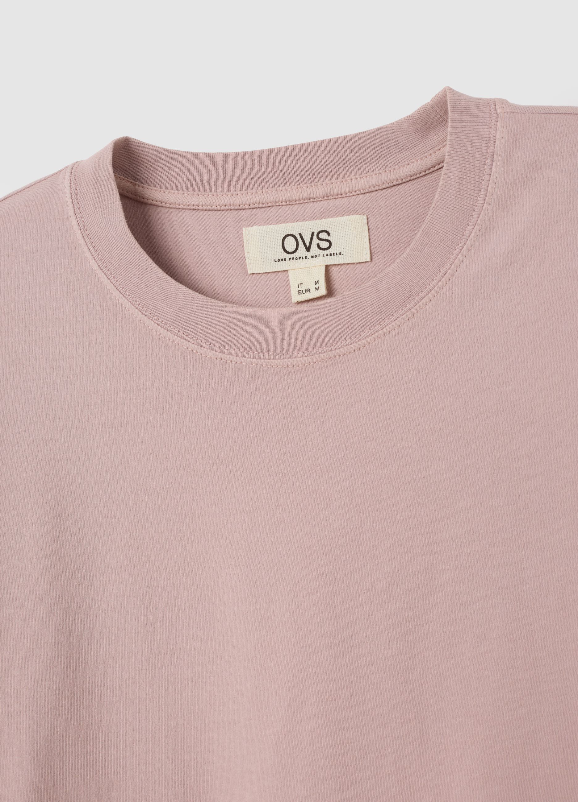Pink regular fit pure cotton T-shirt