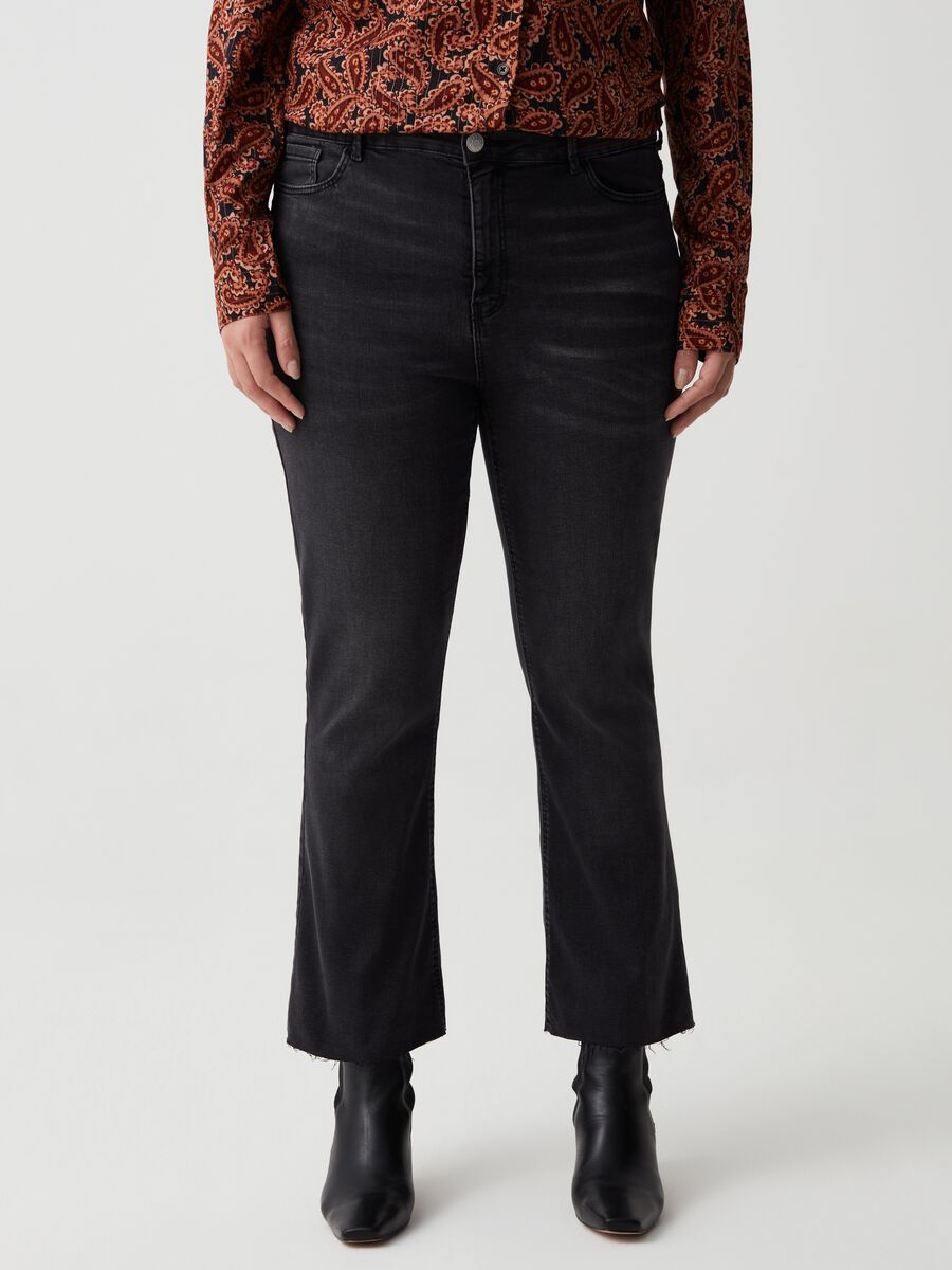 Jeans flare fit cropped Curvy_1