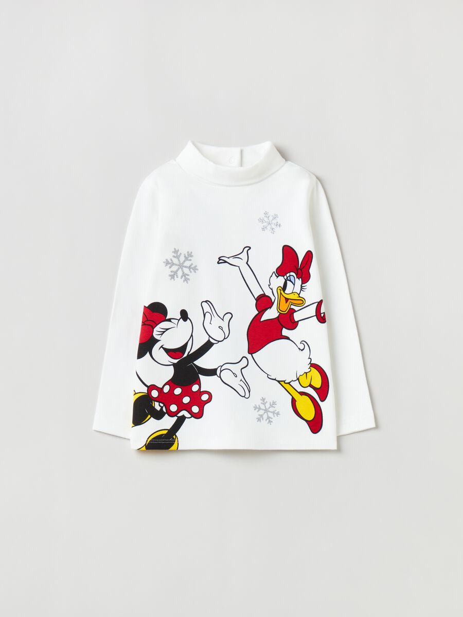 T-shirt a collo alto Minnie e Paperina_0