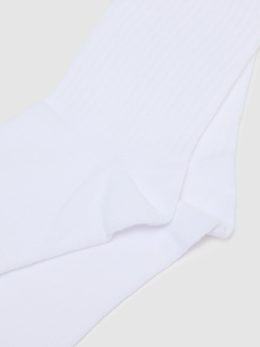 Multipack of white sports socks in cotton blend with snug fit_2