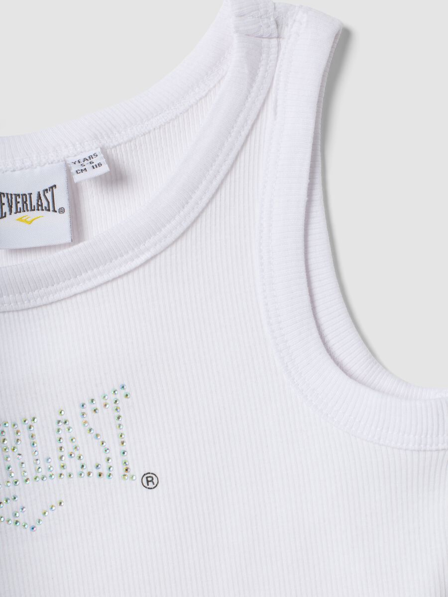 White ribbed stretch cotton tank top_3