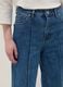 Regular fit blue stretch denim cotton blend trousers_3